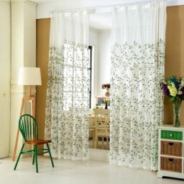 Cortinas Pastorais Americanas Transparentes Com Padrão De Bordado De Personalização Avançada