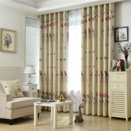 Cortina Com Estampa De Desenho Animado Para Quarto Infantil, Cortina Blackout Com Isolamento Térmico
