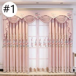 Cortina Para Casa Feita Sob Medida Cortina Estilo Europeu Bordado Floral