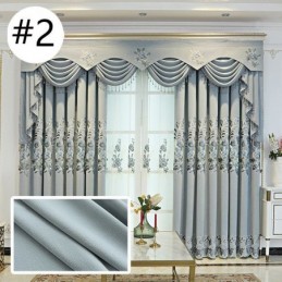 Cortina Para Casa Feita Sob Medida Cortina Estilo Europeu Bordado Floral