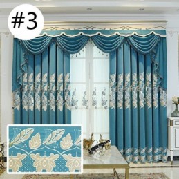 Cortina Para Casa Feita Sob Medida Cortina Estilo Europeu Bordado Floral