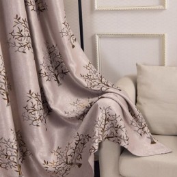 Cortinas Blackout Modernas Com Tecido Jacquard Em Formato De Árvore