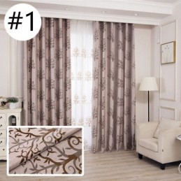Cortinas Blackout Modernas Com Tecido Jacquard Em Formato De Árvore