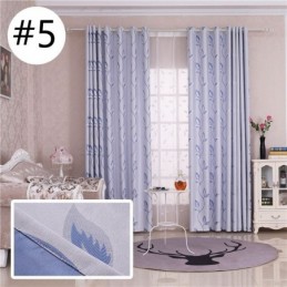 Cortinas Blackout Com Estampa De Folhas Para Sala De Estar