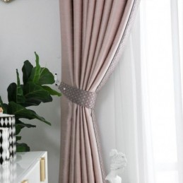 Cortina Para Casa Feita Sob Medida Cortina Estilo Nórdico Cor Sólida