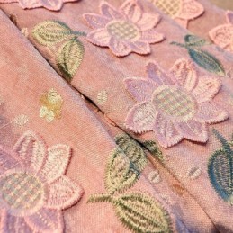 Cortina De Chenille Sob Medida Cortina Moderna Com Bordado Floral