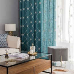 Cortina Moderna Feita Sob Medida Cortina De Algodão Treliça Diamante