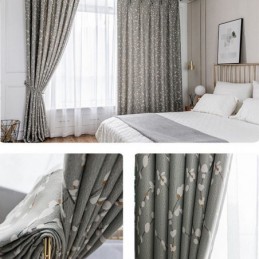Cortina Moderna Feita Sob Medida Cortina Com Estampa Floral Para Casa
