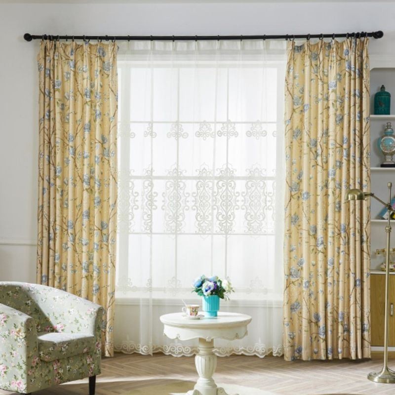 Cortina Blackout Sob Medida Cortina Com Estampa Floral Para Janela