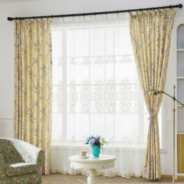 Cortina Blackout Sob Medida Cortina Com Estampa Floral Para Janela