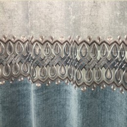 Cortina De Chenille Sob Medida Cortina Moderna Bordada Para Sala De Estar