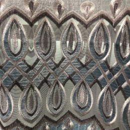 Cortina De Chenille Sob Medida Cortina Moderna Bordada Para Sala De Estar