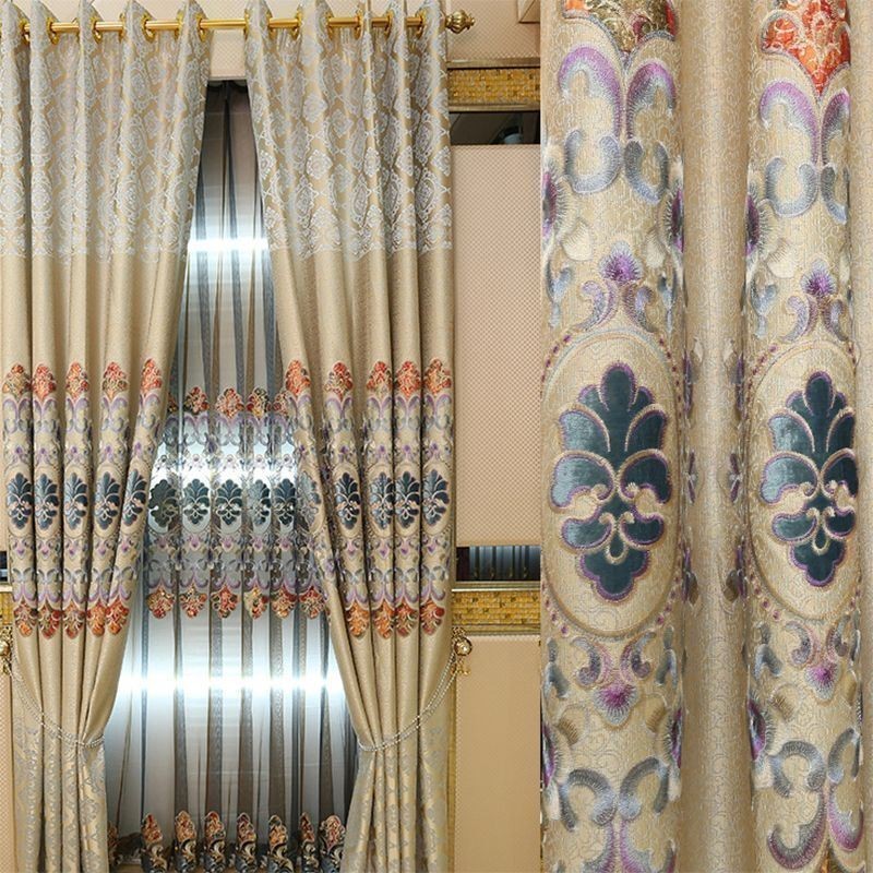 Cortina Moderna Feita Sob Medida Cortina Bordada Decorativa