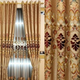Cortina Moderna Feita Sob Medida Cortina Bordada Decorativa