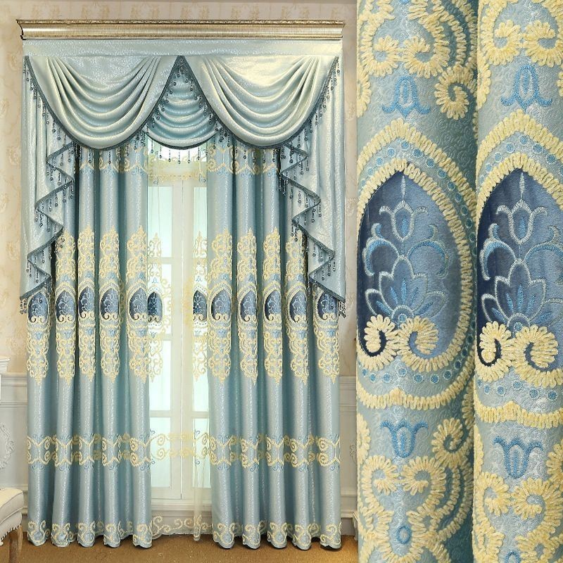 Cortina Moderna Feita Sob Medida Cortina Bordada Decorativa