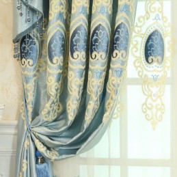 Cortina Moderna Feita Sob Medida Cortina Bordada Decorativa
