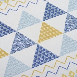 Cortina Moderna Feita Sob Medida Cortina De Algodão Com Estampa Triangular