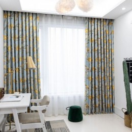 Cortina Moderna Feita Sob Medida Cortina Flores Estampa Casa