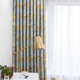 Cortina Moderna Feita Sob Medida Cortina Flores Estampa Casa