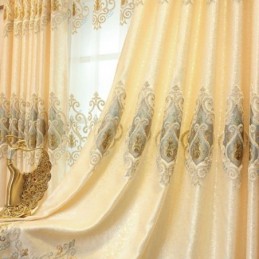 Cortina Moderna Feita Sob Medida Cortina Bordada Decorativa