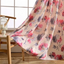 Cortina Moderna Feita Sob Medida Cortina De Algodão Com Estampa De Flores