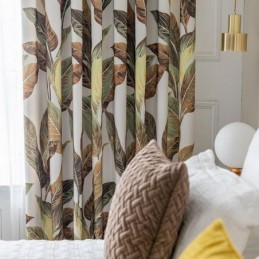 Cortina Moderna Feita Sob Medida Cortina Plantas Imprimir Casa