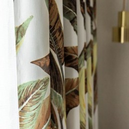 Cortina Moderna Feita Sob Medida Cortina Plantas Imprimir Casa