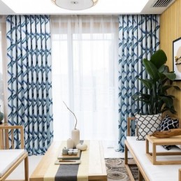 Cortina Moderna Feita Sob Medida Cortina Treliça Estampa Home