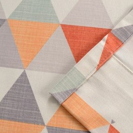 Cortina Moderna Feita Sob Medida Cortina De Algodão Com Estampa Triangular