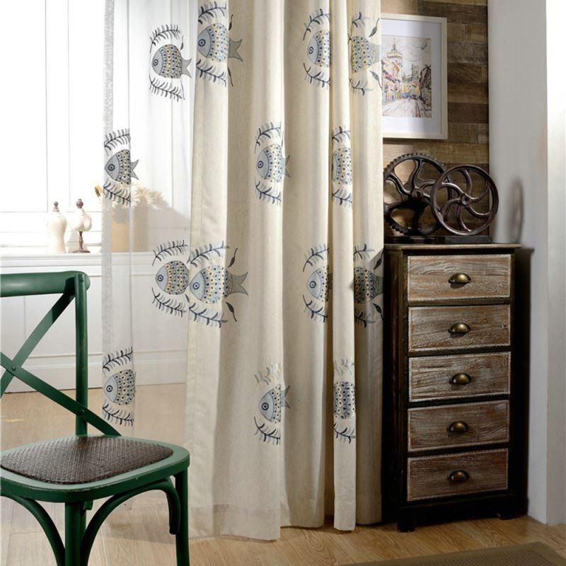 Cortina Blackout Bordada Sob Medida Cortina Quarto Infantil Minimalista Escurecendo