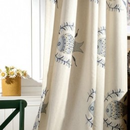 Cortina Blackout Bordada Sob Medida Cortina Quarto Infantil Minimalista Escurecendo