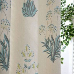 Cortina Nórdica Sob Medida Cortina De Algodão Com Estampa De Plantas
