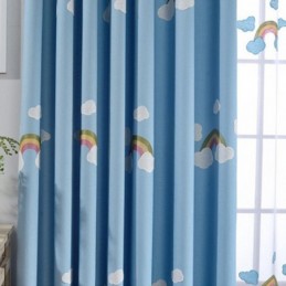 Cortina Blackout Arco-Íris Fofa De Desenho Animado Feita Sob Medida Para Quarto De Criança