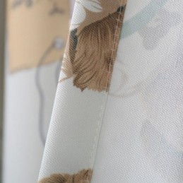Cortina Com Design De Urso De Desenho Animado Feita Sob Medida Cortina Adorável Para Janela De Quarto De Menino E Menina