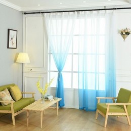 Cortinas De Voile Para Sala De Estar, Respiráveis E Transparentes, Para Designs De Impressão Minimalistas Modernos
