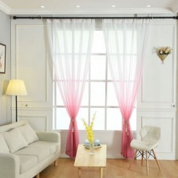 Cortinas De Voile Para Sala De Estar, Respiráveis E Transparentes, Para Designs De Impressão Minimalistas Modernos