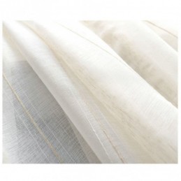 Cortina Japonesa Simples Transparente Feita Sob Medida, Listras Grandes, Jacquard, Tecido De Linho Branco