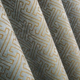 Cortina Estilo Abstrato Nórdico Feita Sob Medida Cortina Maze Jarquard Sala De Estar Tecido Bice Chenille Blackout