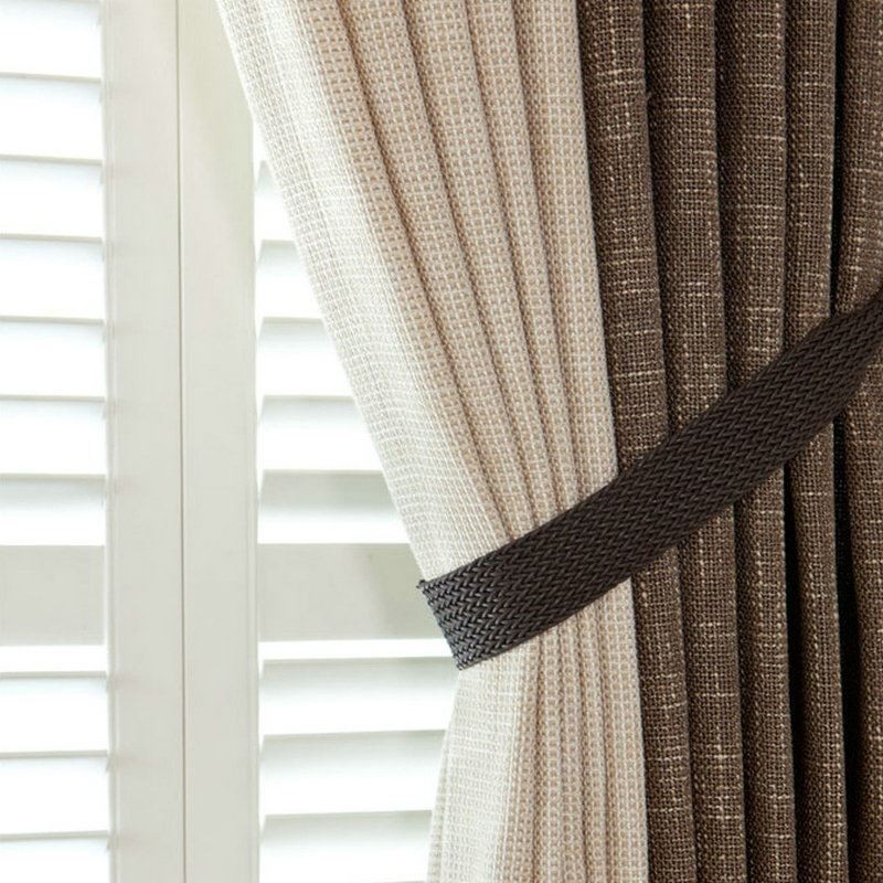 Cortina Estilo Pastoral Europeia Feita Sob Medida, Cortinas De Cor Sólida Com Costura Grossa