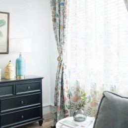 Cortina Transparente Americana Com Estampa De Conchas E Estrelas Do Mar, Feita Sob Medida, Tecido Para Quarto Infantil