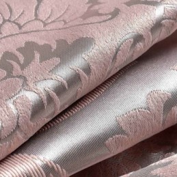Cortina Rural Europeia Sob Medida, Tecido Blackout Para Quarto, Jacquard Rosa