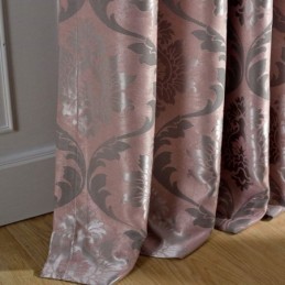 Cortina Rural Europeia Sob Medida, Tecido Blackout Para Quarto, Jacquard Rosa