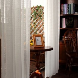 Cortinas De Tule Branco Para Sala De Estar, Cortina De Cor Sólida Sob Medida, Cortinas De Voile Transparente Para Quarto