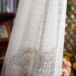 Cortinas De Tule Branco Para Sala De Estar, Cortina De Cor Sólida Sob Medida, Cortinas De Voile Transparente Para Quarto