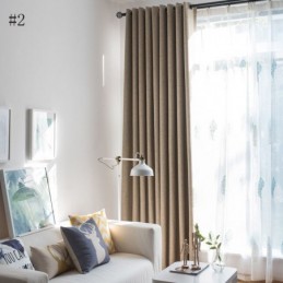 Cortina Moderna Simples Feita Sob Medida, Tecido Blackout Sólido À Prova D'Água Para Sala De Estar E Escritório