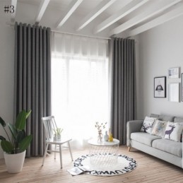 Cortina Moderna Simples Feita Sob Medida, Tecido Blackout Sólido À Prova D'Água Para Sala De Estar E Escritório