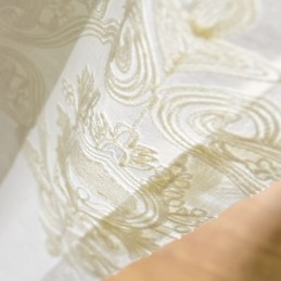 Cortina Nórdica Simples E Transparente Feita Sob Medida, Tecido Bordado Com Flores Europeias Para Sala De Estar E Estudo
