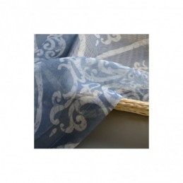 Cortina Japonesa Simples Transparente Feita Sob Medida, Tecido Azul Estampado Para Sala De Estar