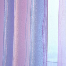 Cortinas Modernas De Jacquard Com Listras Coloridas Em Degradê Feitas Sob Medida Para Quarto De Menina