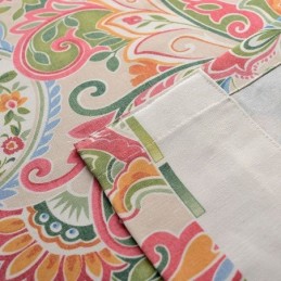 Cortina Antiga Americana Feita Sob Medida, Tecido Para Quarto Com Estampa Floral Contrastante